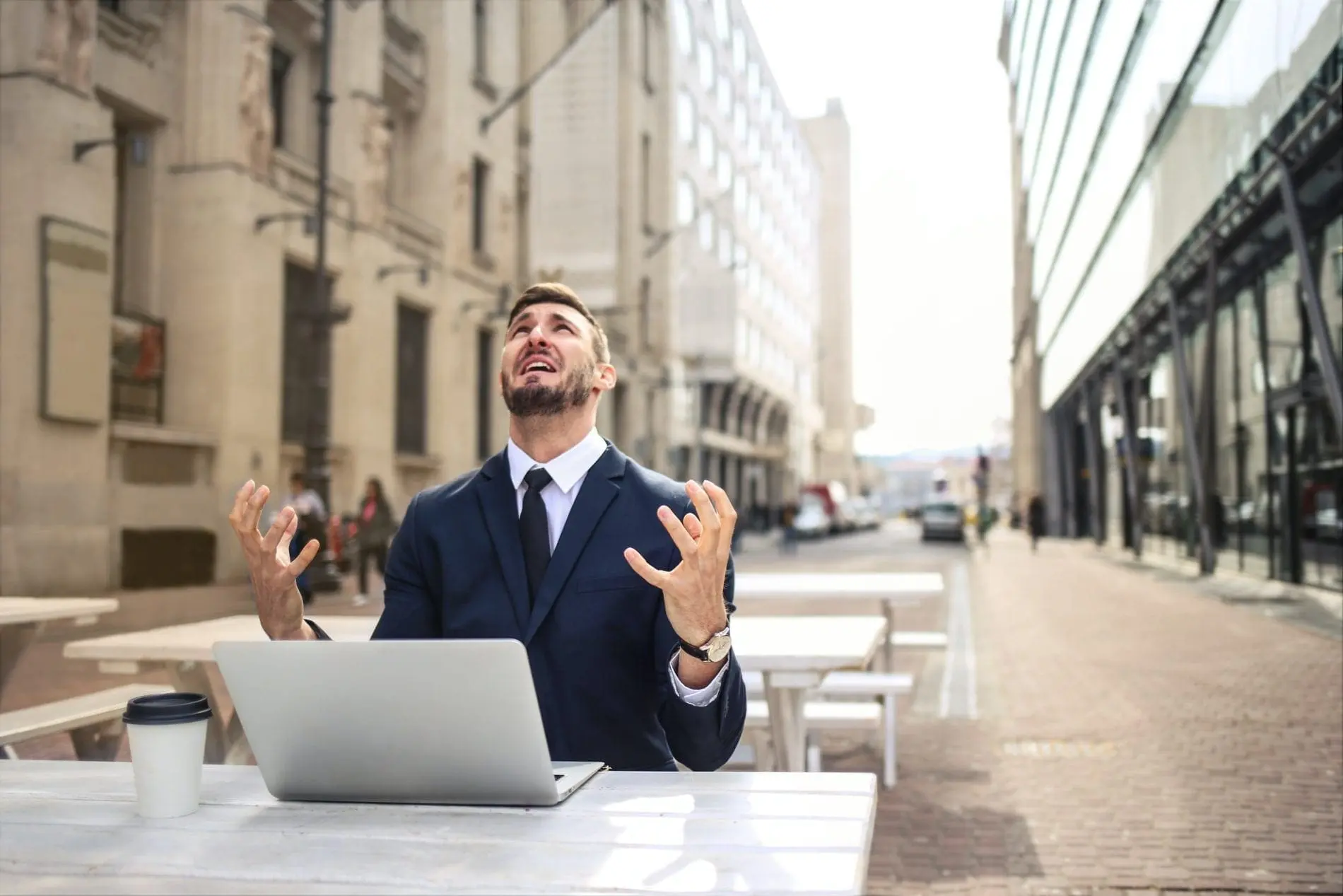 Frustrated man needing a career change